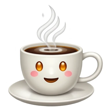 plain Coffee without Saucer, white. sticker