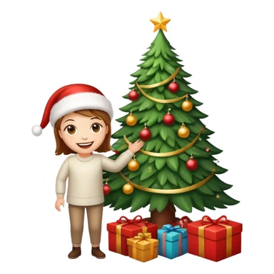 happy moment under the tree sticker