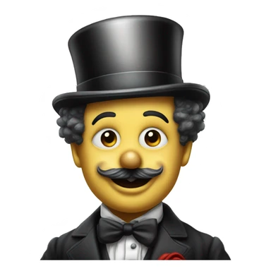 Charlie Chaplin en costume de clown sticker