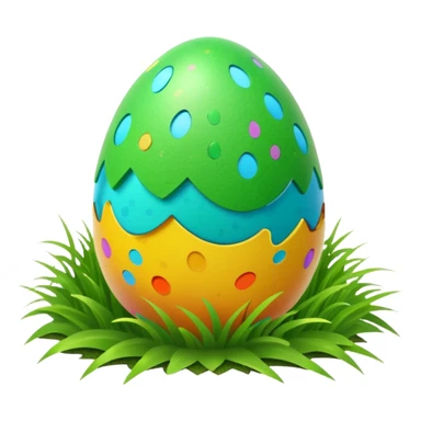 Easter egg on grass sticker