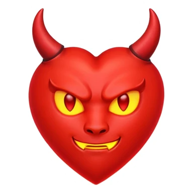 Devil heart neon sticker
