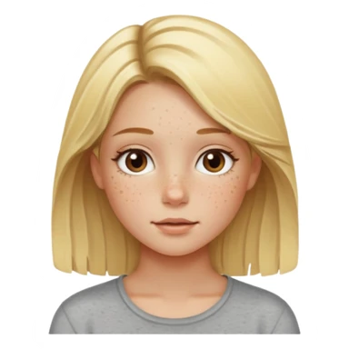 Uma miúda loira com madeixas naturais mais claras pele clara mas não tanto sardas sticker