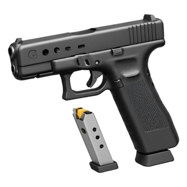 Glock 17 with an extended magazine sticker