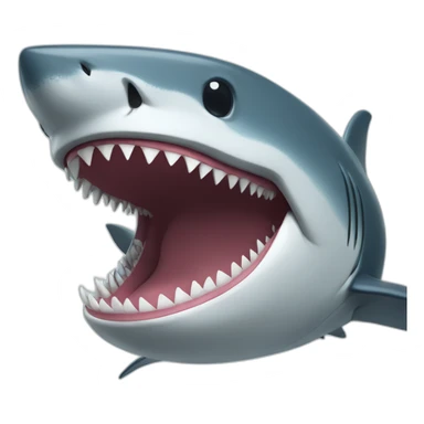 shark laughing with closed mouth sticker