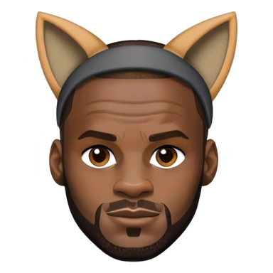 Lebron james wearing cat ears sticker