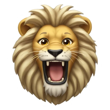 Emoji de un león llorando  sticker