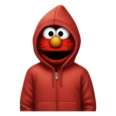 Elmo wearing a hoodie  sticker