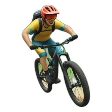downhill mountain biking sticker
