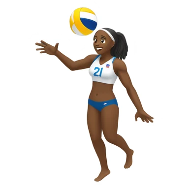 Beach volleyball serve sticker