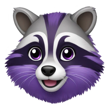 purple raccoon sticker