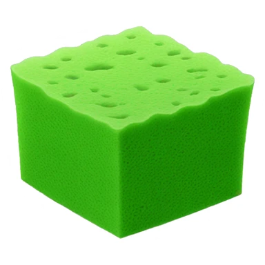 green flat square dish sponge sticker