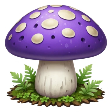 Purple and white mushroom  sticker