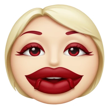 burgundy red lipstick sticker