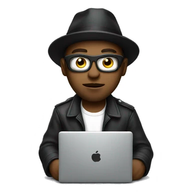 Gangster with laptop sticker