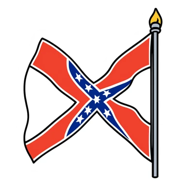 Confederate flag sticker