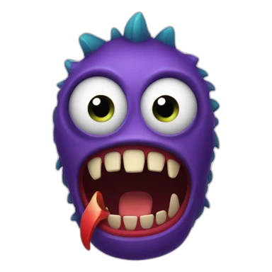monster scaring a chile sticker