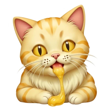 cat puking sticker