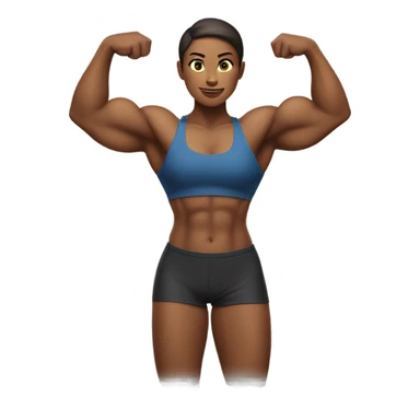 Bodybuilding woman sticker