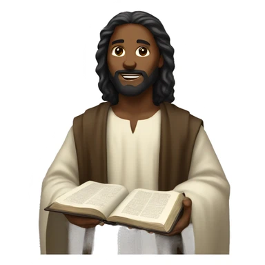 Black Jesus holding bible sticker