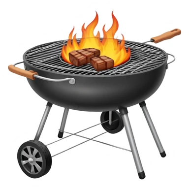 braai barbecue grill, simple colorful style, no text sticker