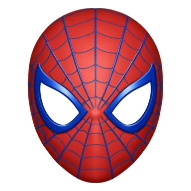 Spider movie mask black eyes emoji  sticker