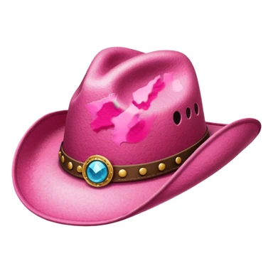 Pink cowboy hat sticker