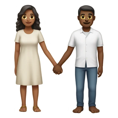 Holding hands with toes sticker