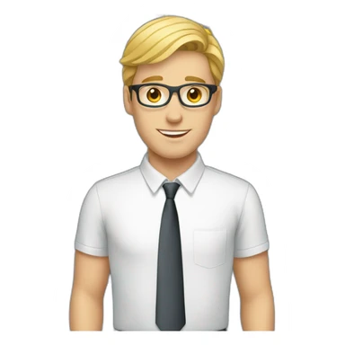 young white man as a PLC engineer sticker