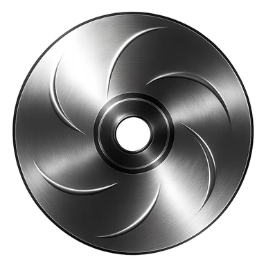 A minimalist CD disc with abstract pattern, glowing effect, purple color sticker