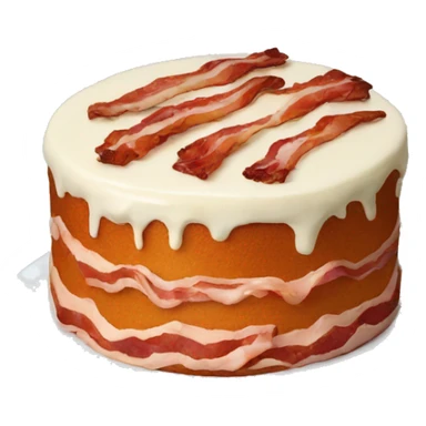 Angry cake bacon sticker