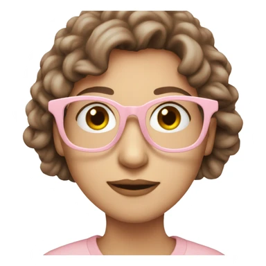 Pale Pink eyeglasses sticker