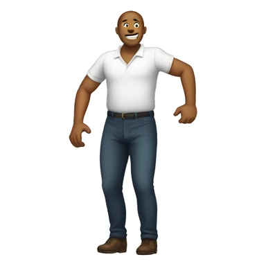 a man rotating his hips sticker