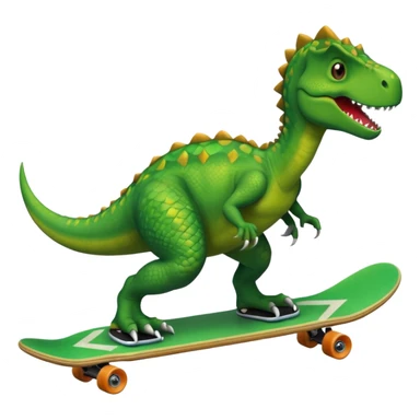 Dinosaur on a skateboard sticker