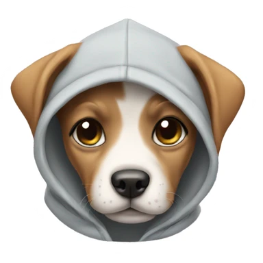 puppy wearing a hoodie sticker