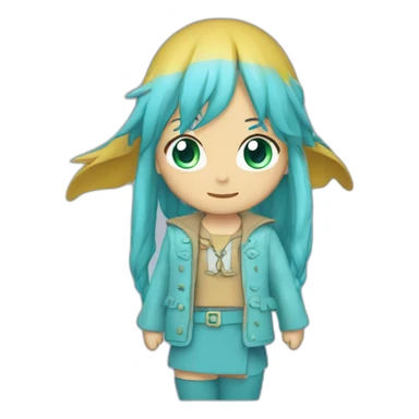 Cyan amis-arc-en ciel sticker