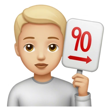 Cara con cartel de 90€ sticker