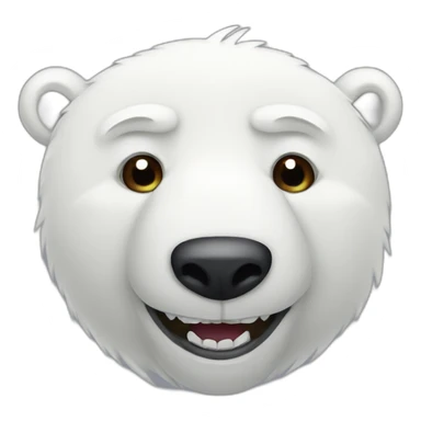 polar bear with human teeth sticker