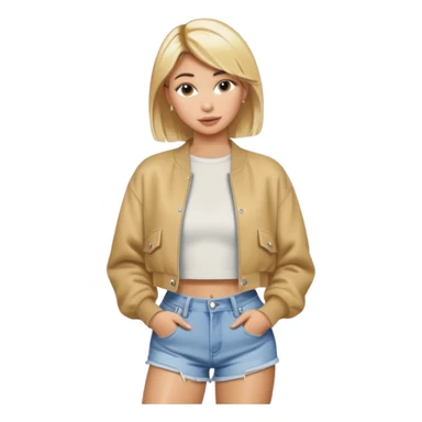 Hailey bieber cheveux court blond voir tout le corps  sticker