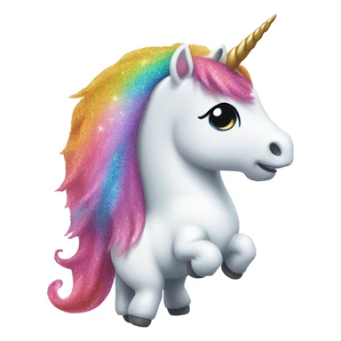 a unicorn farting glitter  sticker