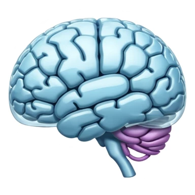 Little glass brain front view sticker