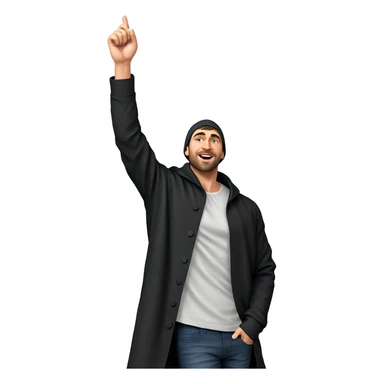 beach boy in open coat sticker