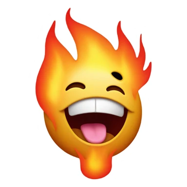 😝 with fire sticker