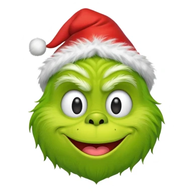 Un emoji de el Grinch diciendo ho ho ho sonriendo sticker