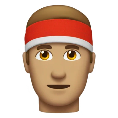 red sport sweatband sticker