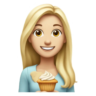 blonde white girl bakery vanilla muffin  sticker