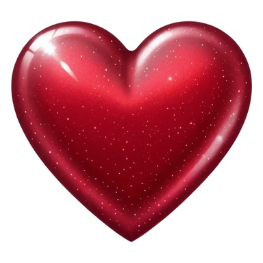 Dark red sparkly heart sticker