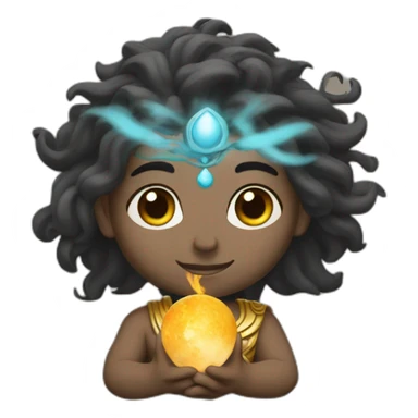 Shiva hold a world sticker