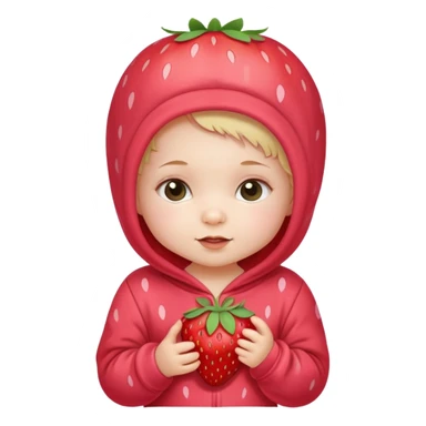 Baby girl with strawberry onesie  sticker