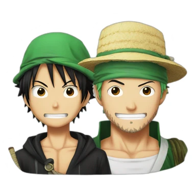 Zoro with luffy sticker