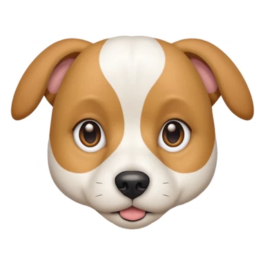 a white beagle x maltese x chi dog the size of a kelpie with light brown ears and a light brown patch on one eye sticker